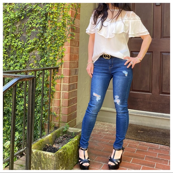 CHIC SO PRETTY LACE TRIM TOP - Picture 3 of 7